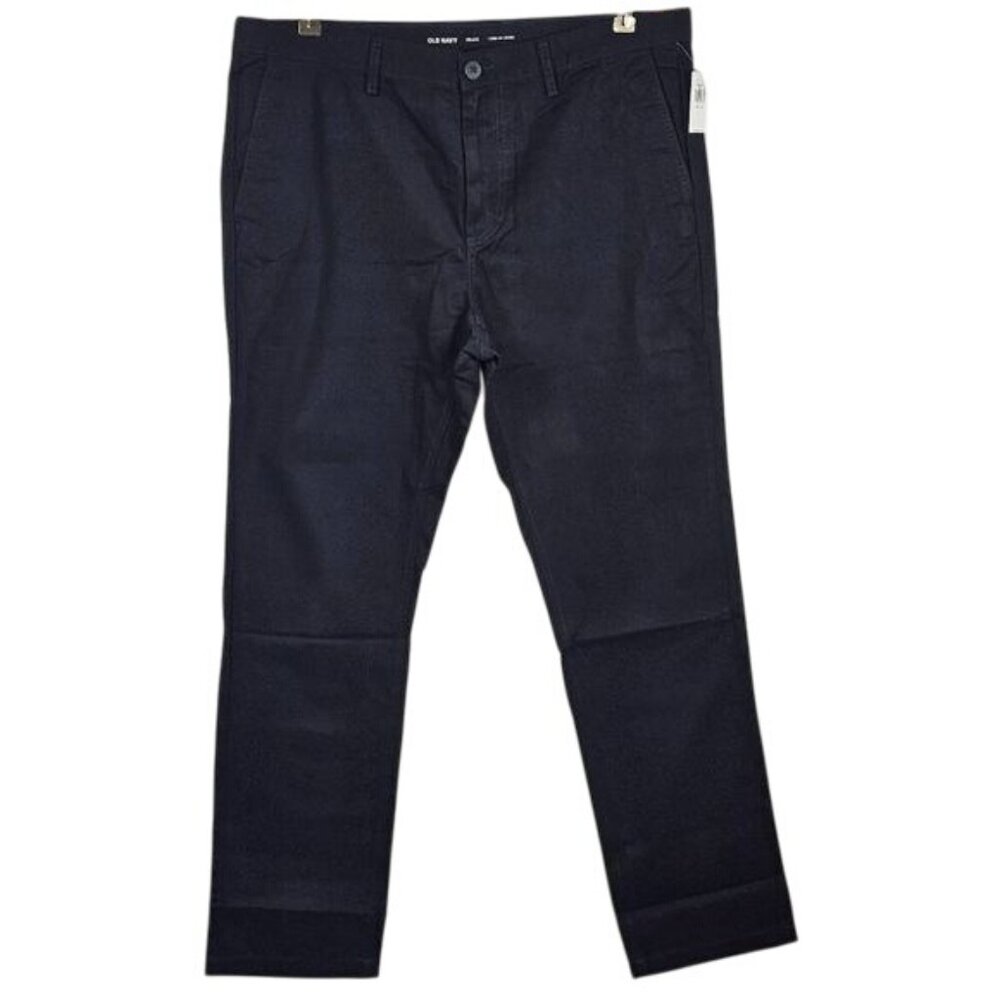 Old Navy Lived In Chino Pant Sz 38x32 Slim Black Cotton Business Casual Office‎